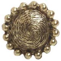 Emenee OR333-AC O Premier Collection Bead Edge Texture Small Round 1-1/8 inch in Antique Matte Copper Charisma Series